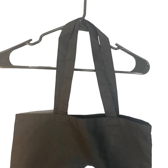 Black and Baby Blue Graphic Team Woof Dog Lovers Tote Bag Women - Picture 3 of 5